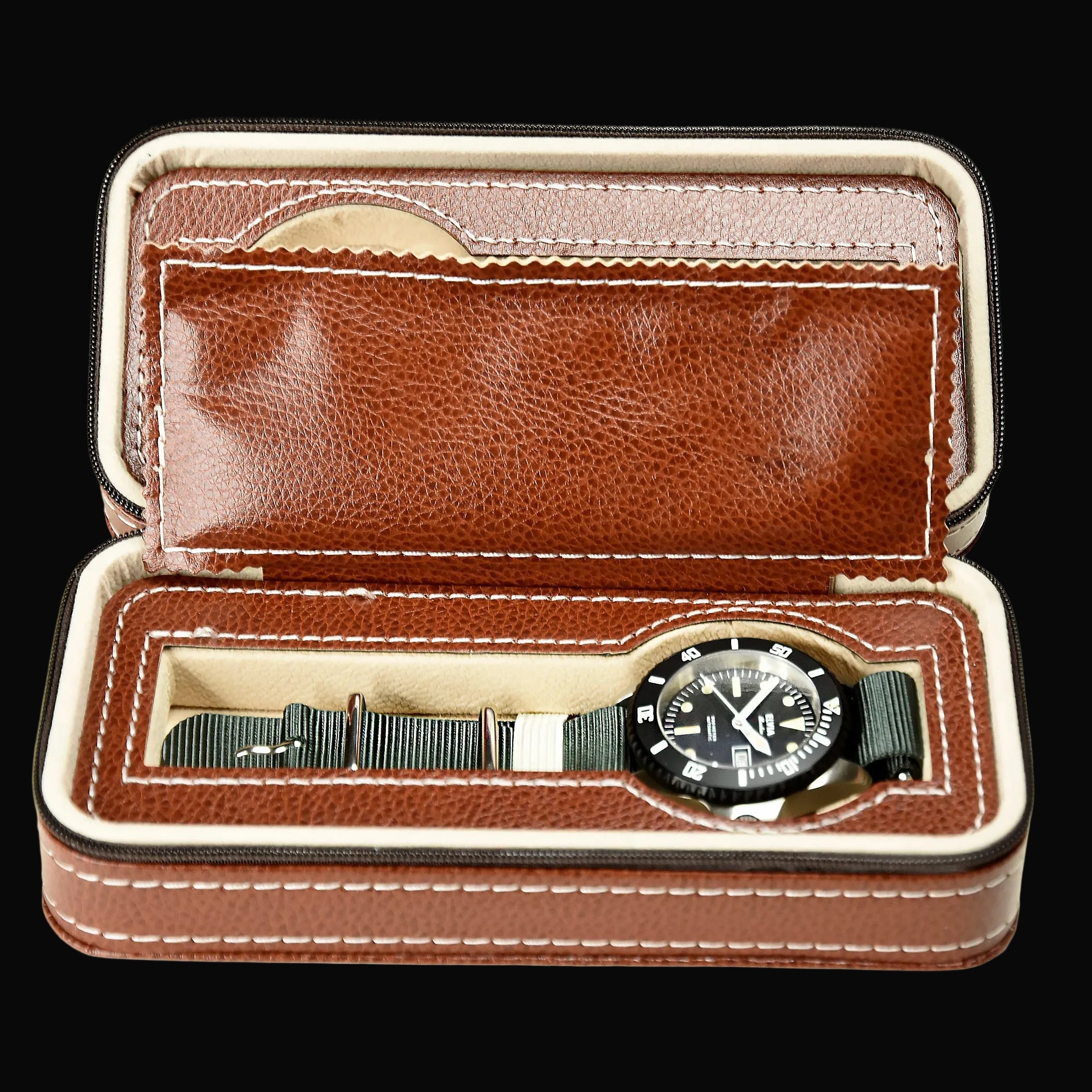 ELVIA Automatic Military Divers Watch with Sapphire Crystal and 24 Jewel Automatic Day Date Movement