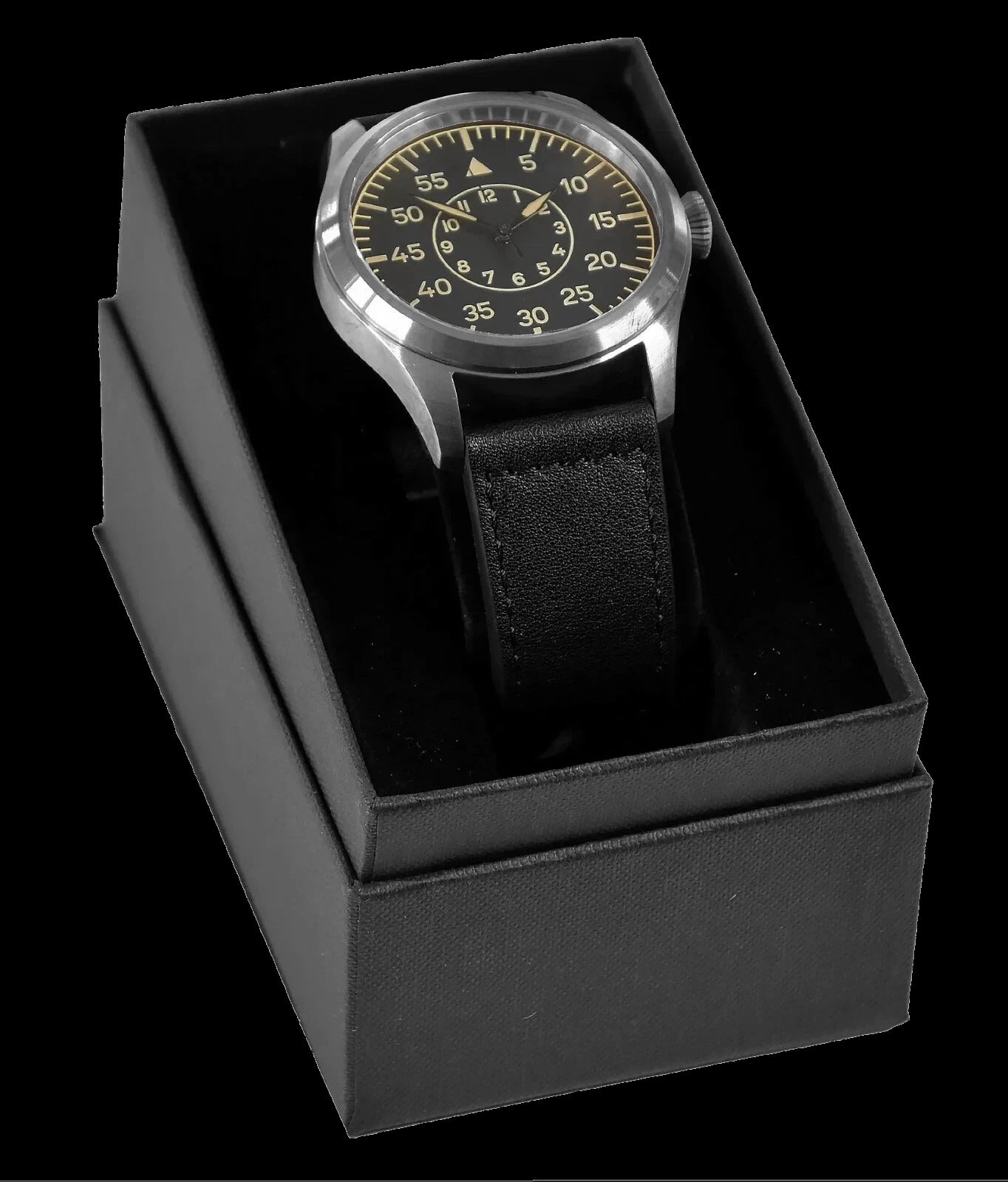 MWC Classic 46mm Limited Edition XL Luftwaffe Pattern Military Aviators Watch (Retro Dial Version) with Sapphire Crystal