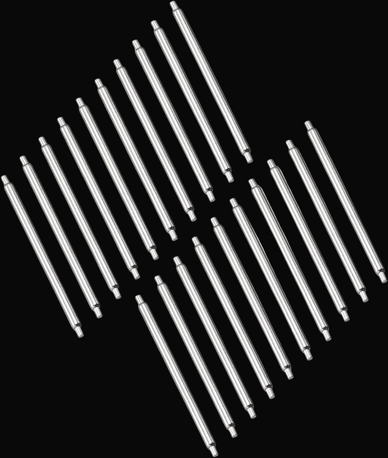 20 x 18mm, 20mm, 22mm or 24mm Watch Pins Designed to Create the Appearance of a Military Watch with Fixed Solid Bars