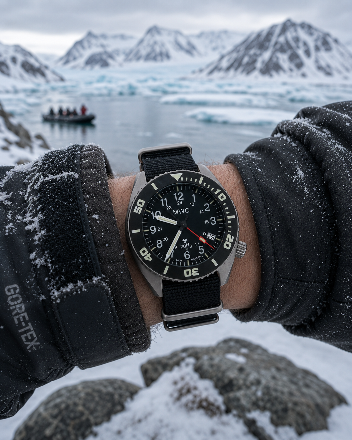 MWC "Depthmaster" 100atm / 3,280ft / 1000m Water Resistant Military Divers Watch in a Titanium Case with GTLS and Helium Valve (Automatic)