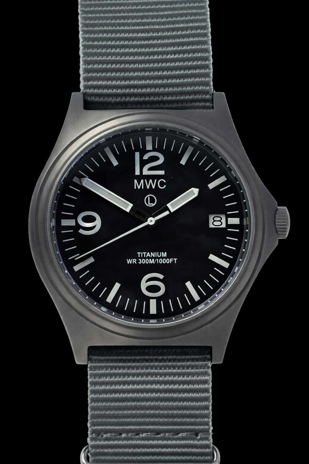 MWC Titanium Military Watch, 300m Water Resistant, Sapphire Crystal and 10 Year Battery Life - NATO NSN Number: 6645-99-847-7565