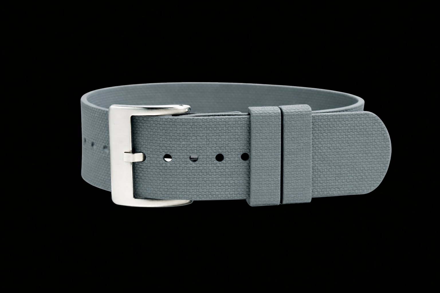 Grey 20mm FKM Rubber Strap with Quick Release Feature for Fast and Easy Fitting and Removal