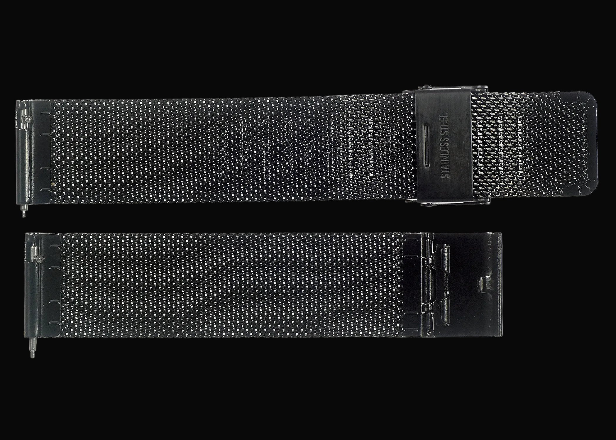 Classic 24mm Milanese Watch Bracelet in Black PVD Stainless Steel
